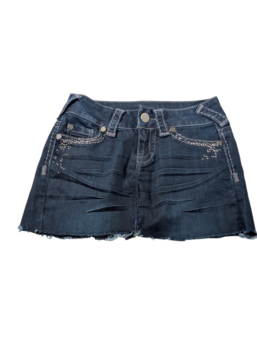 Maurices Embellished Denim Mini Skirt Size XS